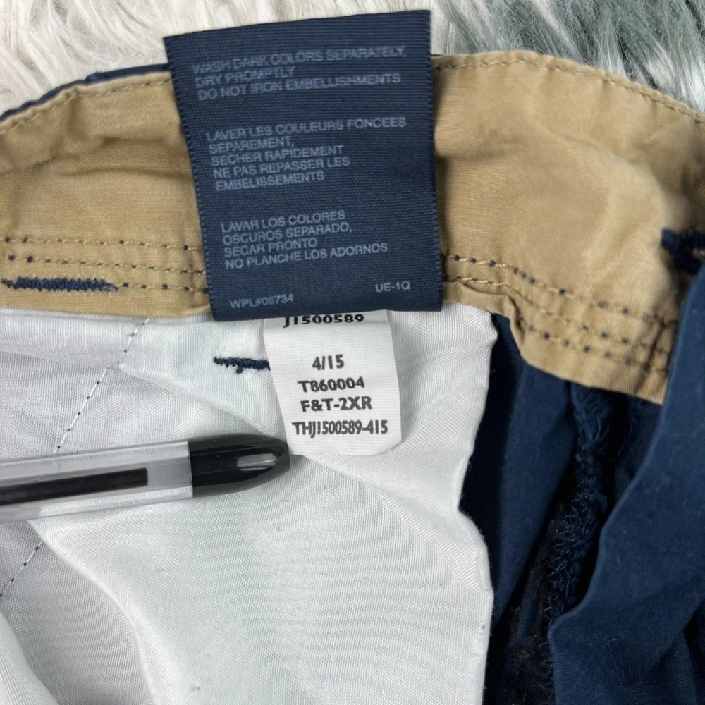 Tommy Hilfiger Kids Boy's Navy Blue Cargo Shorts Size 20 Light Weight